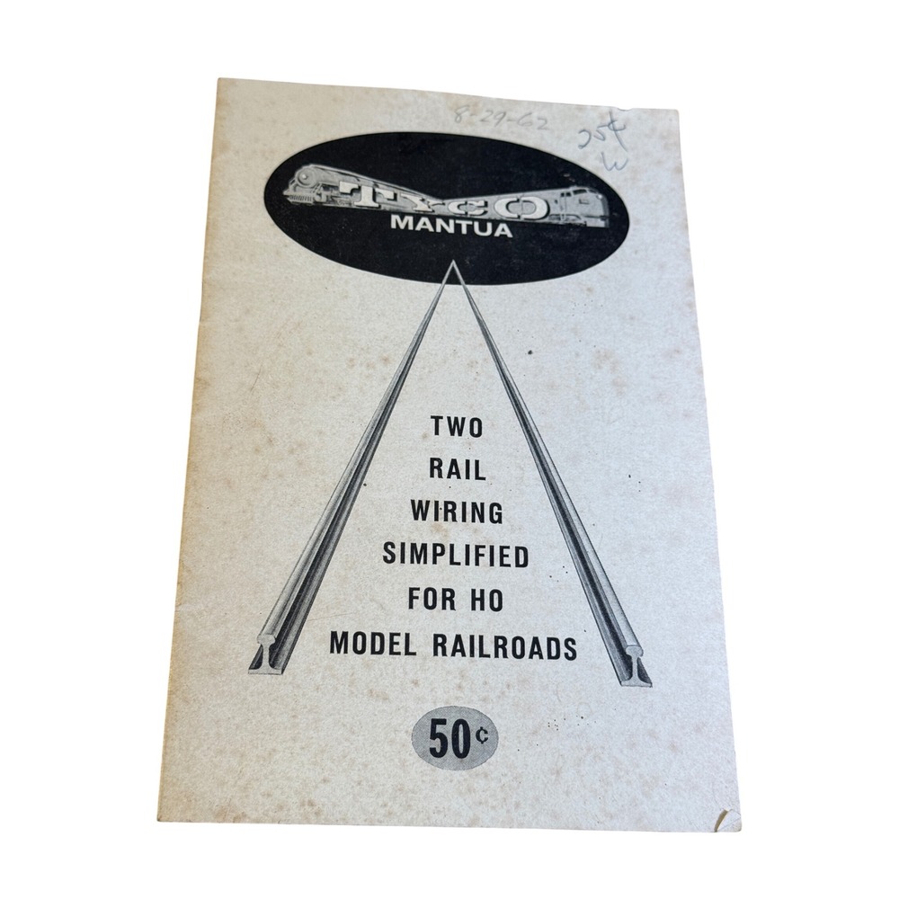 Mantua Two Rail Wiring Simplified For HO Model Railroads Booklet Vintage